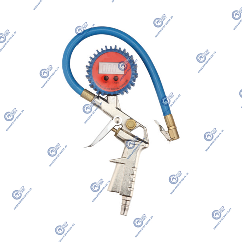 TG-03D Digital Tire Inflateur avec un jauge de pression précise du pneu, 0-250 psi, tuyau d'air de 14 